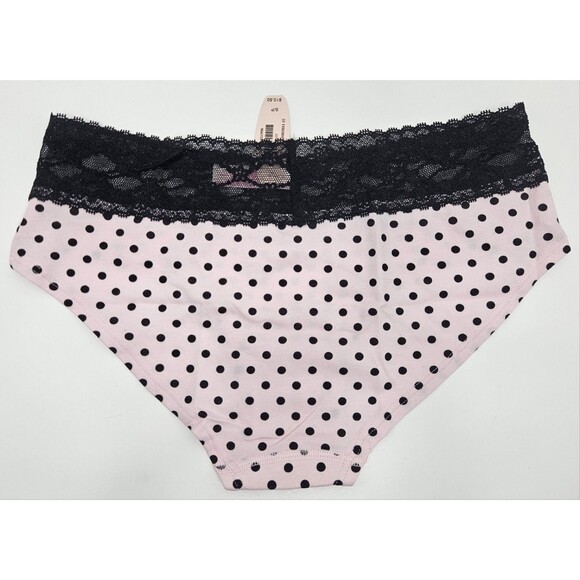 VICTORIA’S SECRET Soft Cotton blend Lace Low Rise Hip Hugger Panty Size S/P Pink - Picture 2 of 4